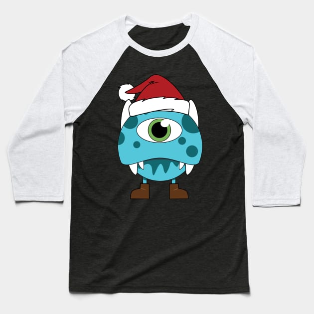 alien christmas Baseball T-Shirt by retrocolorz